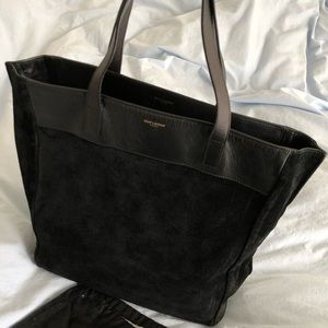 Saint Laurent Reversible Black Leather Tote